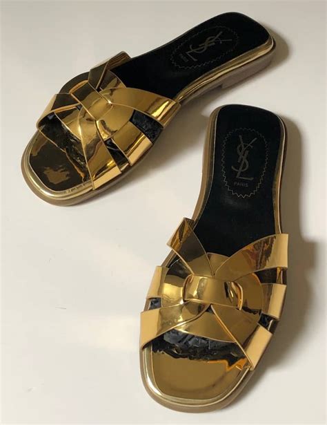 ysl tribute flat sandals replica|ysl tribute sandals with tights.